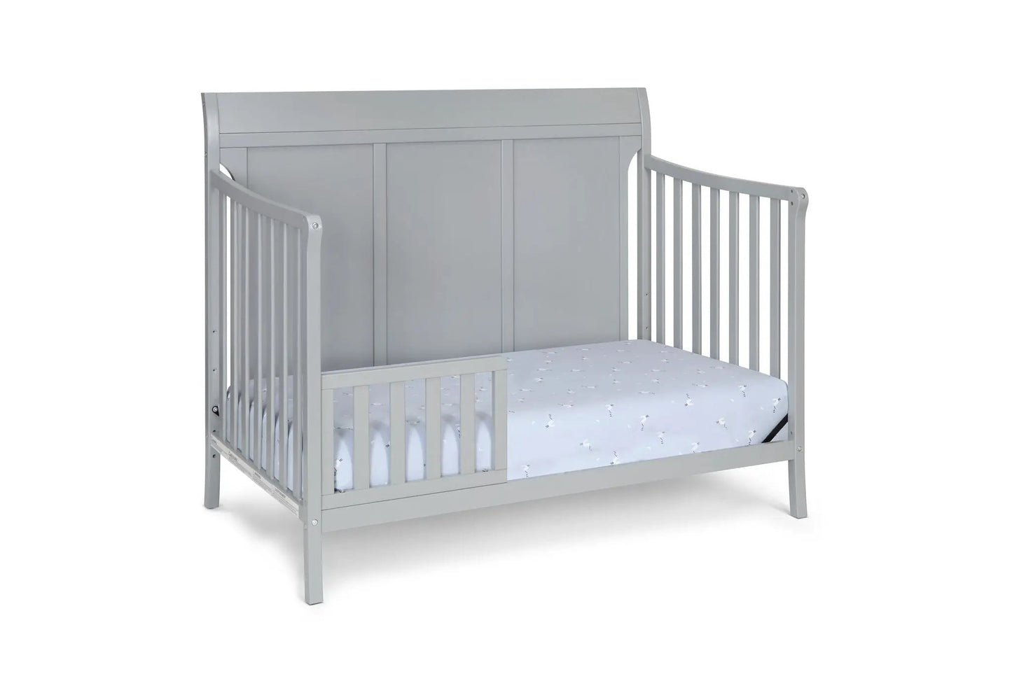 Shailee 4-in-1 Convertible Crib by Unique Piece Furniture, light gray finish with slatted sides on Tampa Home & Garden Store