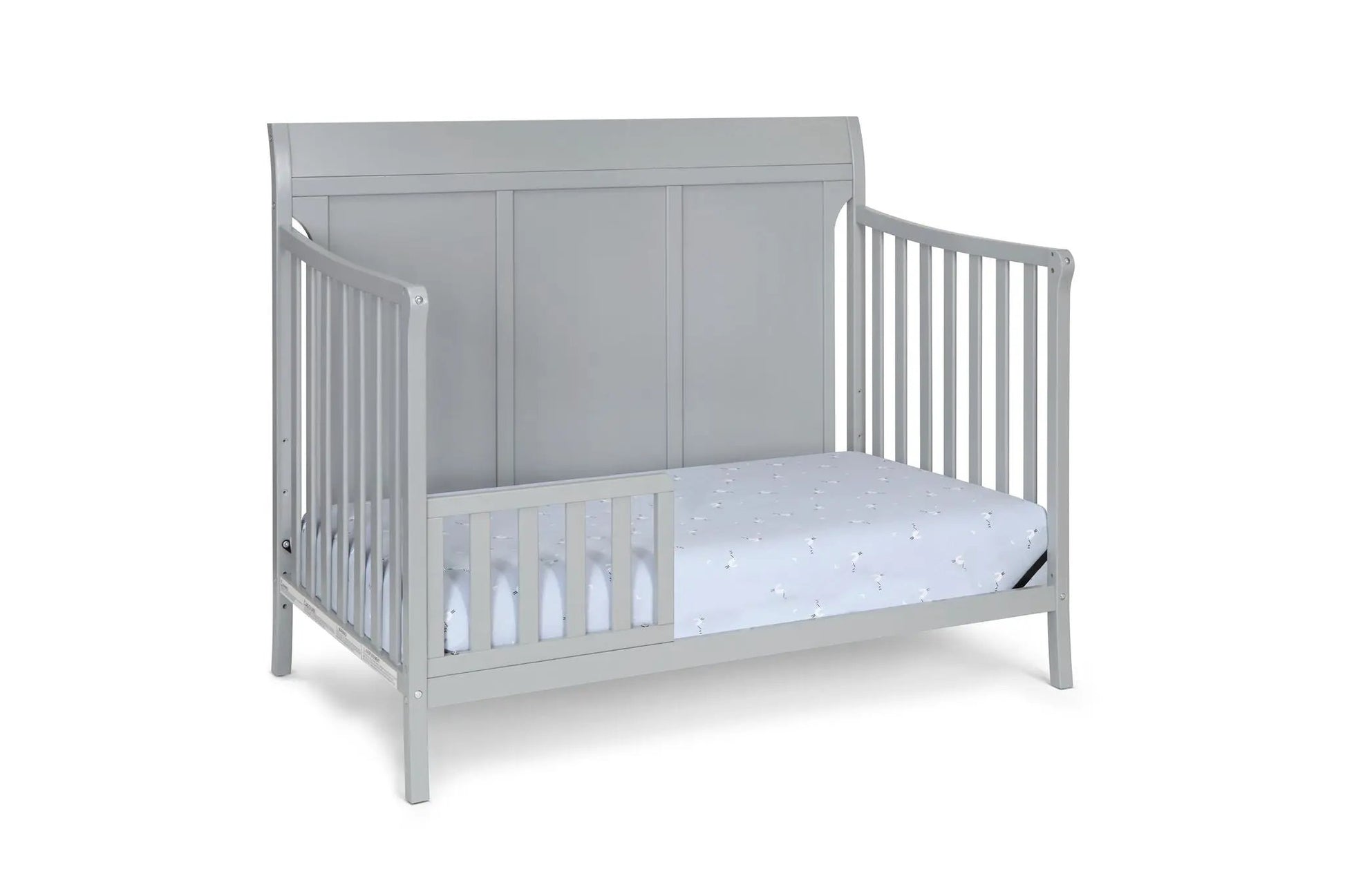 Shailee 4-in-1 Convertible Crib by Unique Piece Furniture, light gray finish with slatted sides on Tampa Home & Garden Store