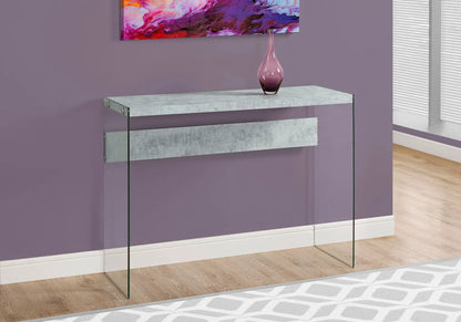 Accent Console Table for Entryway Glass Surface