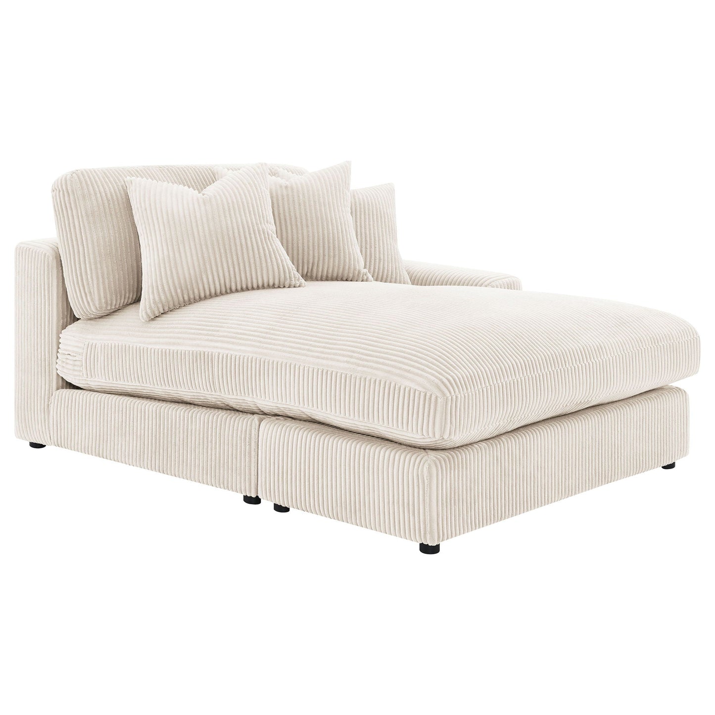 Cassidy sectional with reversible cushions, beige corduroy, stationary on Tampa Home & Garden Store