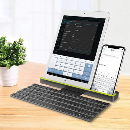 Outdoor Office Chocolate Portable Folding Keyboard with black keyboard and lime stand on Tampa Home & Garden Store