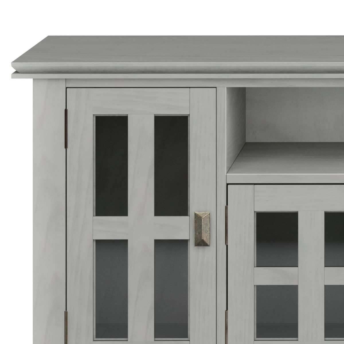 Artisan Solid Wood TV Stand with flip drawer, light gray finish by HouseOfZazla on Tampa Home & Garden Store