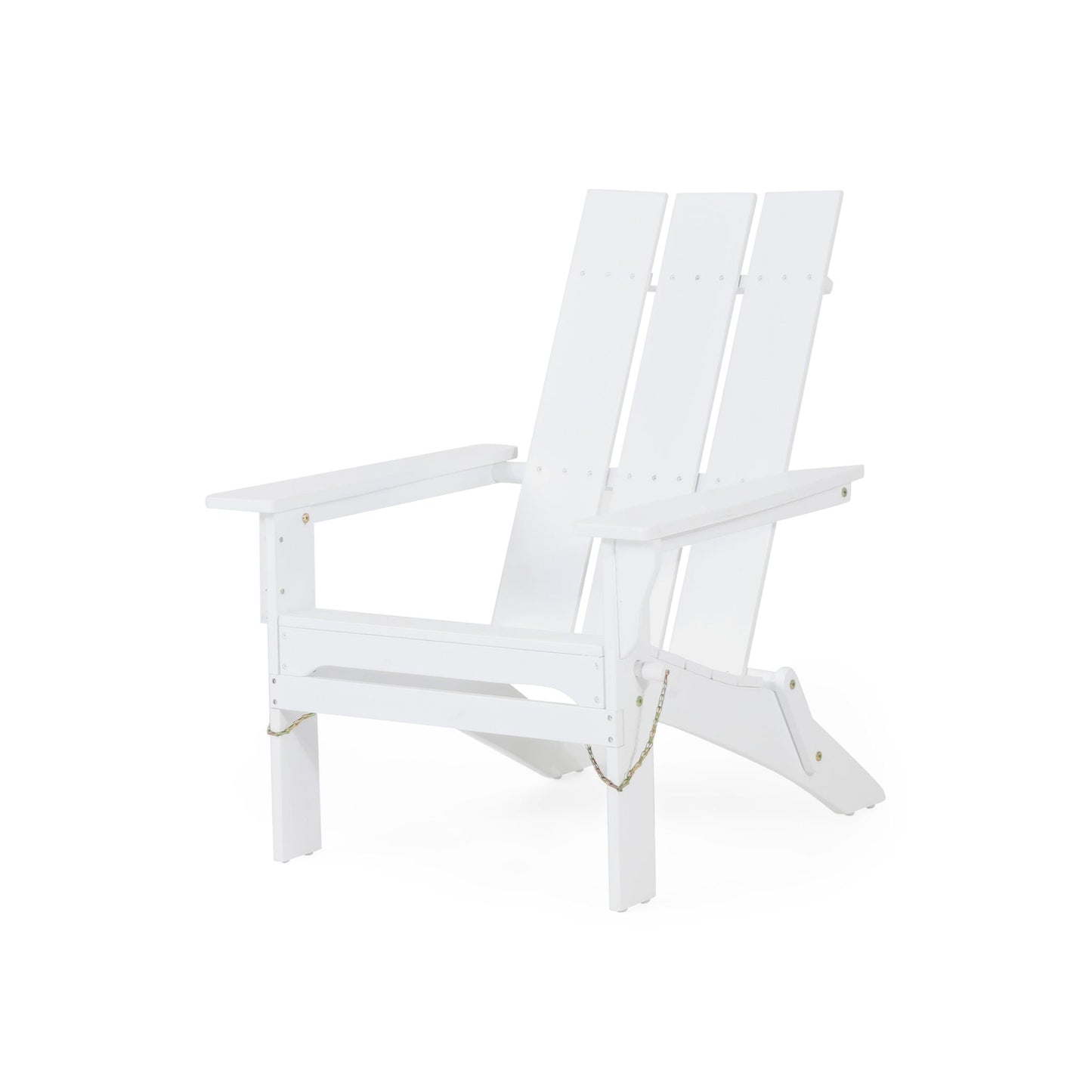 Aurascape Outdoor Comfort Foldable Adirondack Chair white wood outdoor seating on Tampa Home & Garden Store