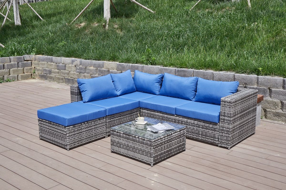 Stylish Outdoor Patio Sofa and Thick Cushion Set