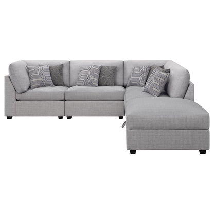 Lafayette modular sectional sofa gray fabric with chaise, 2-piece set by HouseOfZazla on Tampa Home & Garden Store