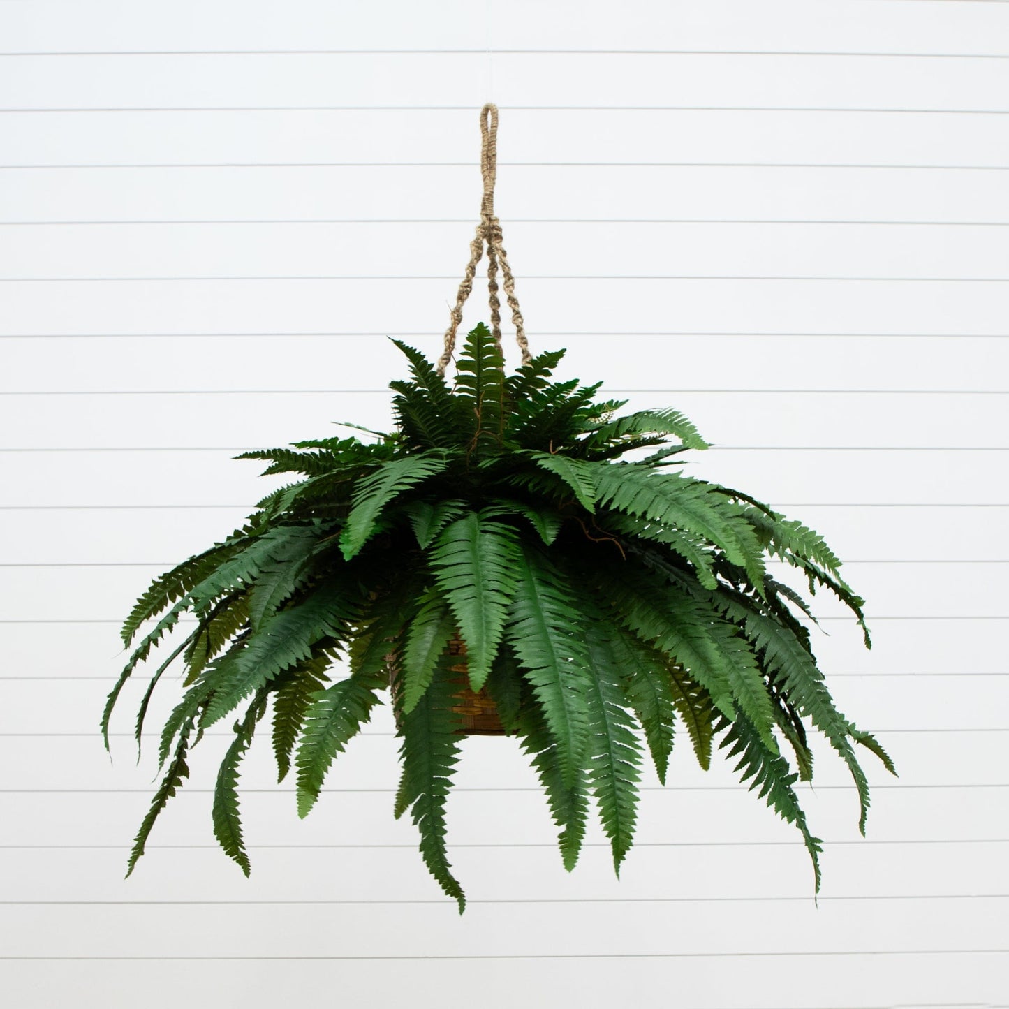 29" Artificial Double Giant Boston Fern Hanging Basket - Tampa Home & Garden Store