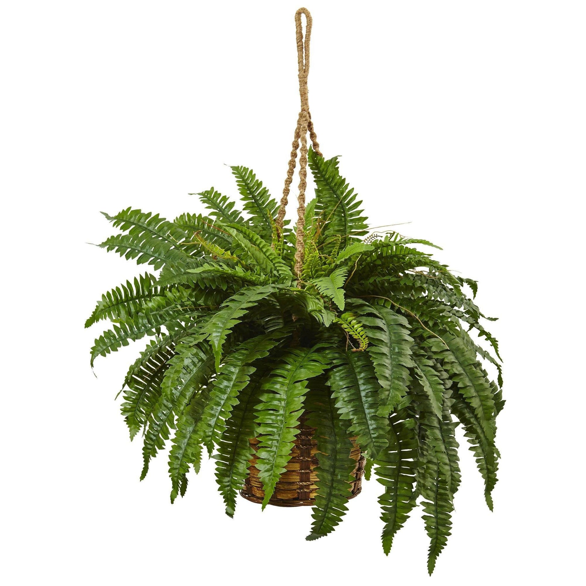 29" Boston Fern Artificial Hanging Basket" - Tampa Home & Garden Store
