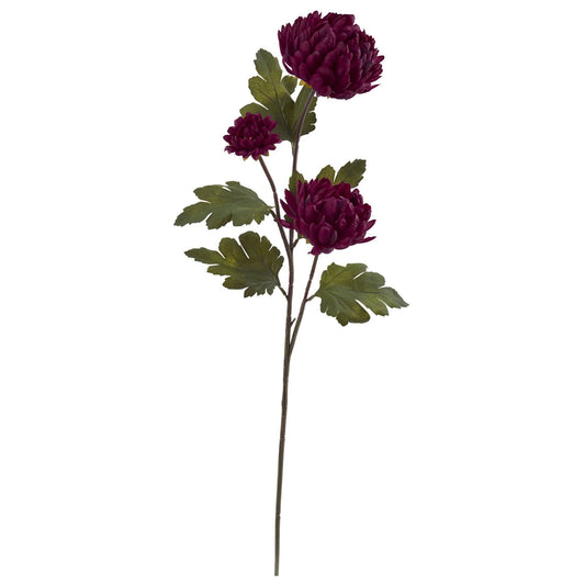 29” Chrysanthemum Artificial Flower (Set of 12) - Tampa Home & Garden Store
