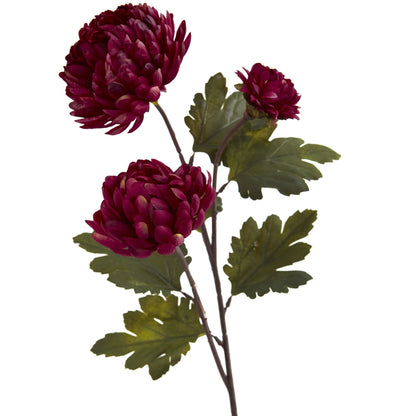 29” Chrysanthemum Artificial Flower (Set of 12) - Tampa Home & Garden Store