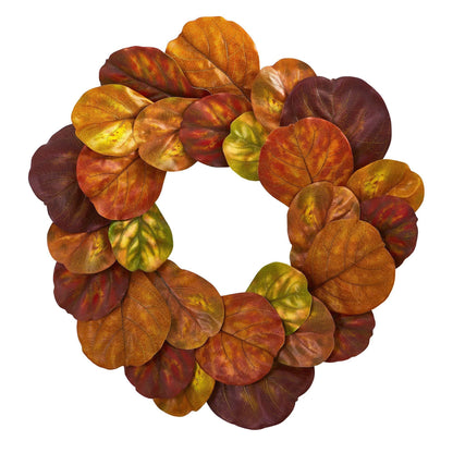 29” Fiddle Leaf Artificial Wreath - Tampa Home & Garden Store
