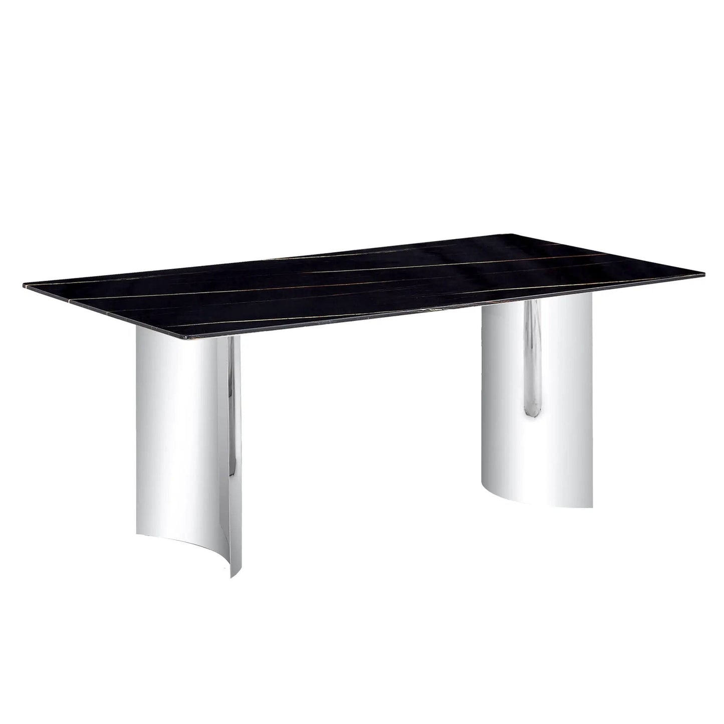 Modern Minimalist Dining Table with Marble Top