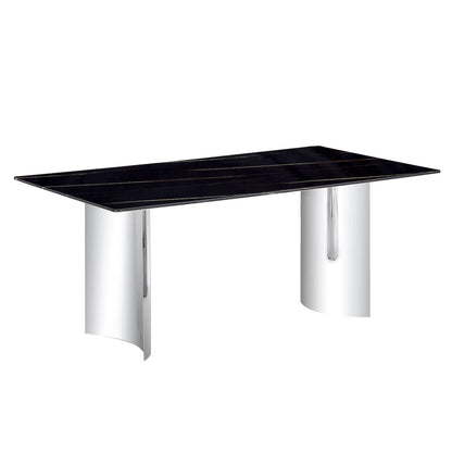 Modern Minimalist Dining Table with Marble Top