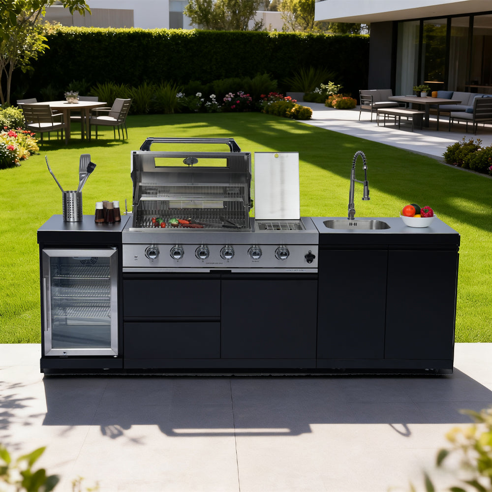 98 Inch Four Burner Stainless Gas Outdoor Kitchen