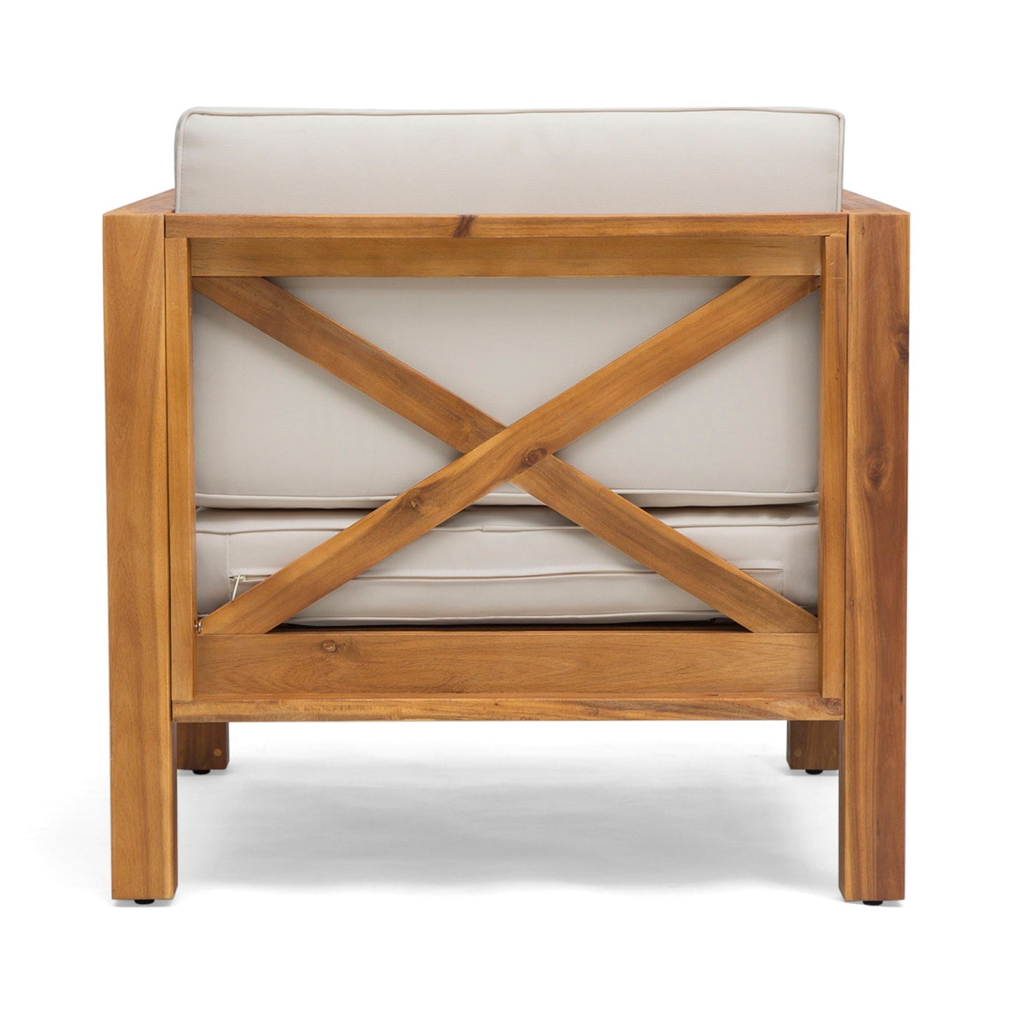 Brava Mid-Century Club Chair water resistant cushions teak HouseOfZazla outdoor arm chair on Tampa Home & Garden Store