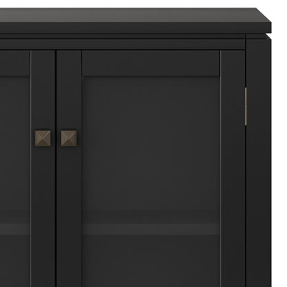 Cosmopolitan Handcrafted Medium Storage Cabinet black finish with brass pulls by HouseOfZazla on Tampa Home & Garden Store