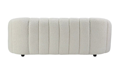 Osmash Teddy Sherpa Sofa white sherpa with channel tufting Unique Piece Furniture sofa on Tampa Home & Garden Store