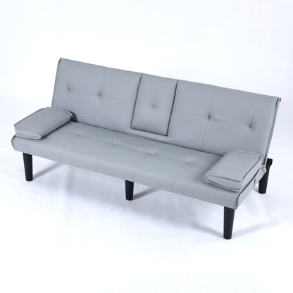 Compact Foldable Sofa Bed and Cup Holder