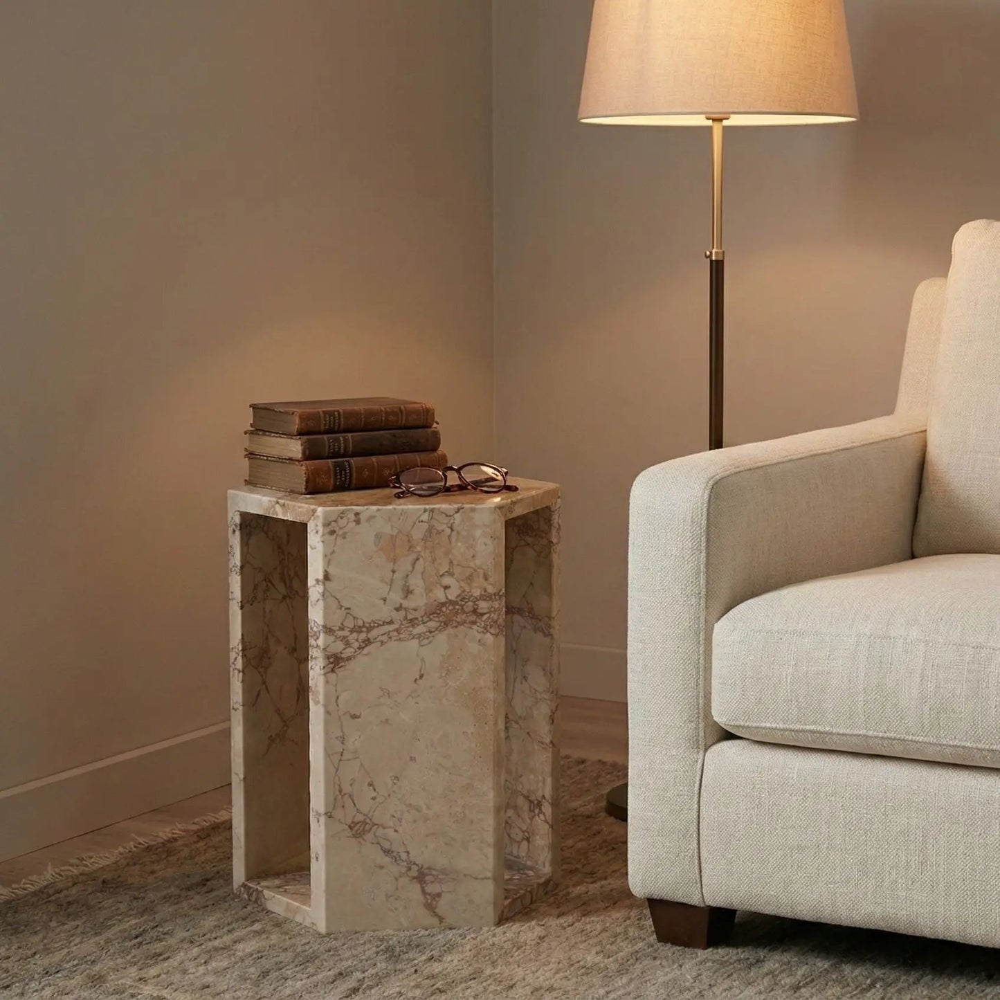Hexagon Side Table in Modern Minimalist Style