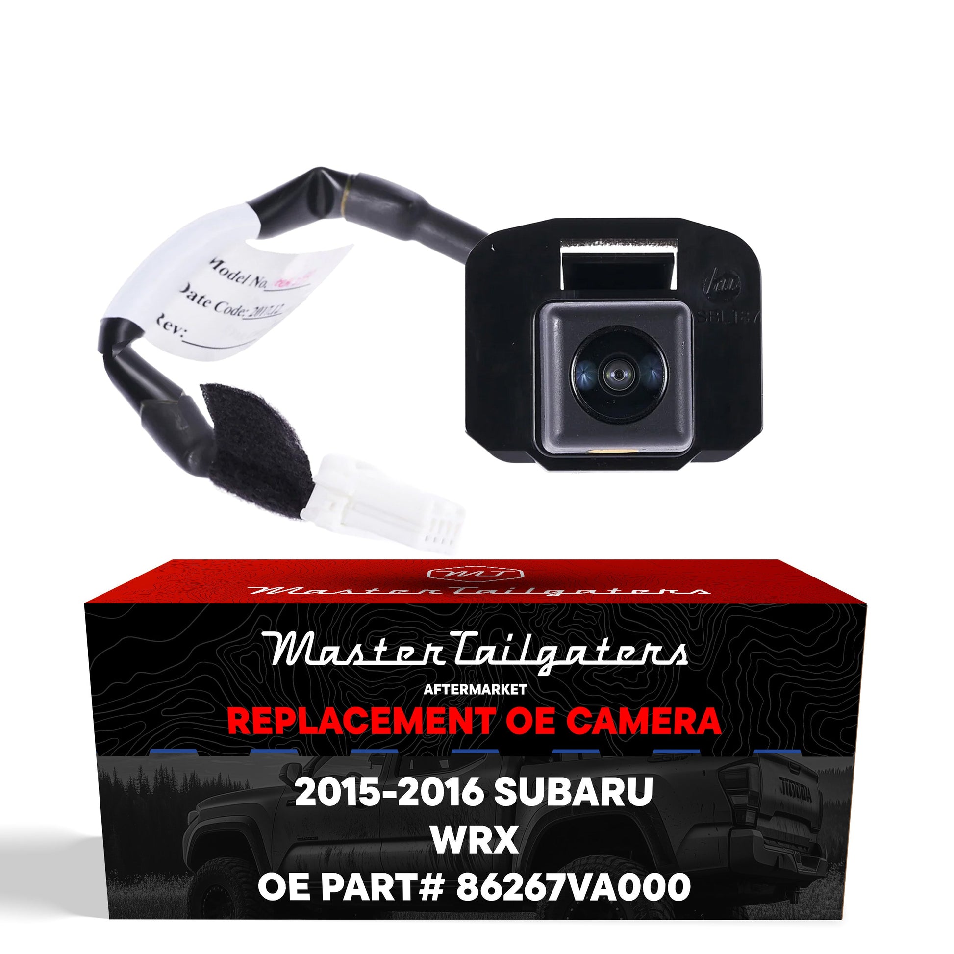 Subaru WRX 2015-2016 OEM backup camera by Master Tailgaters, part 86267VA000, black housing on Tampa Home & Garden Store