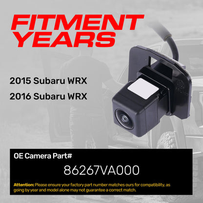 Backup camera OEM replacement for 2015-2016 Subaru WRX by Master Tailgaters, part 86267VA000 on Tampa Home & Garden Store