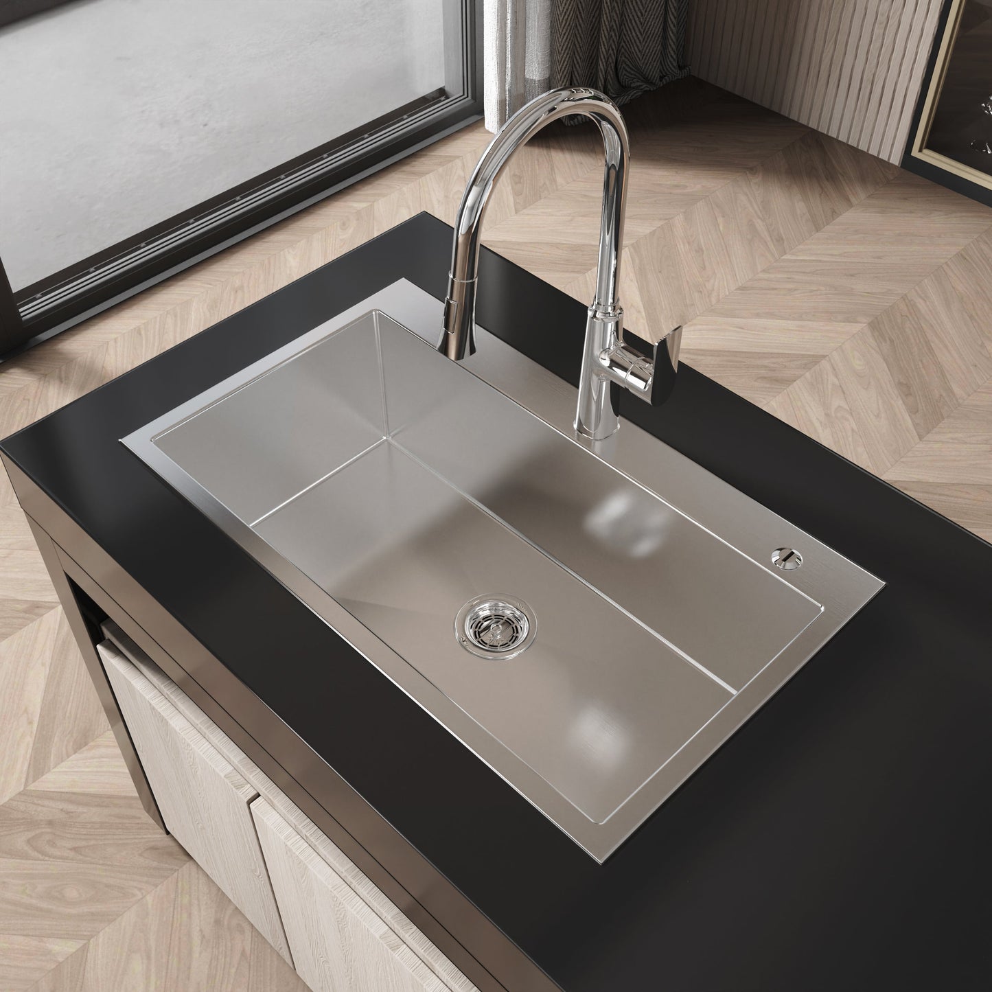 Single Bowl Stainless Steel Kitchen Sink