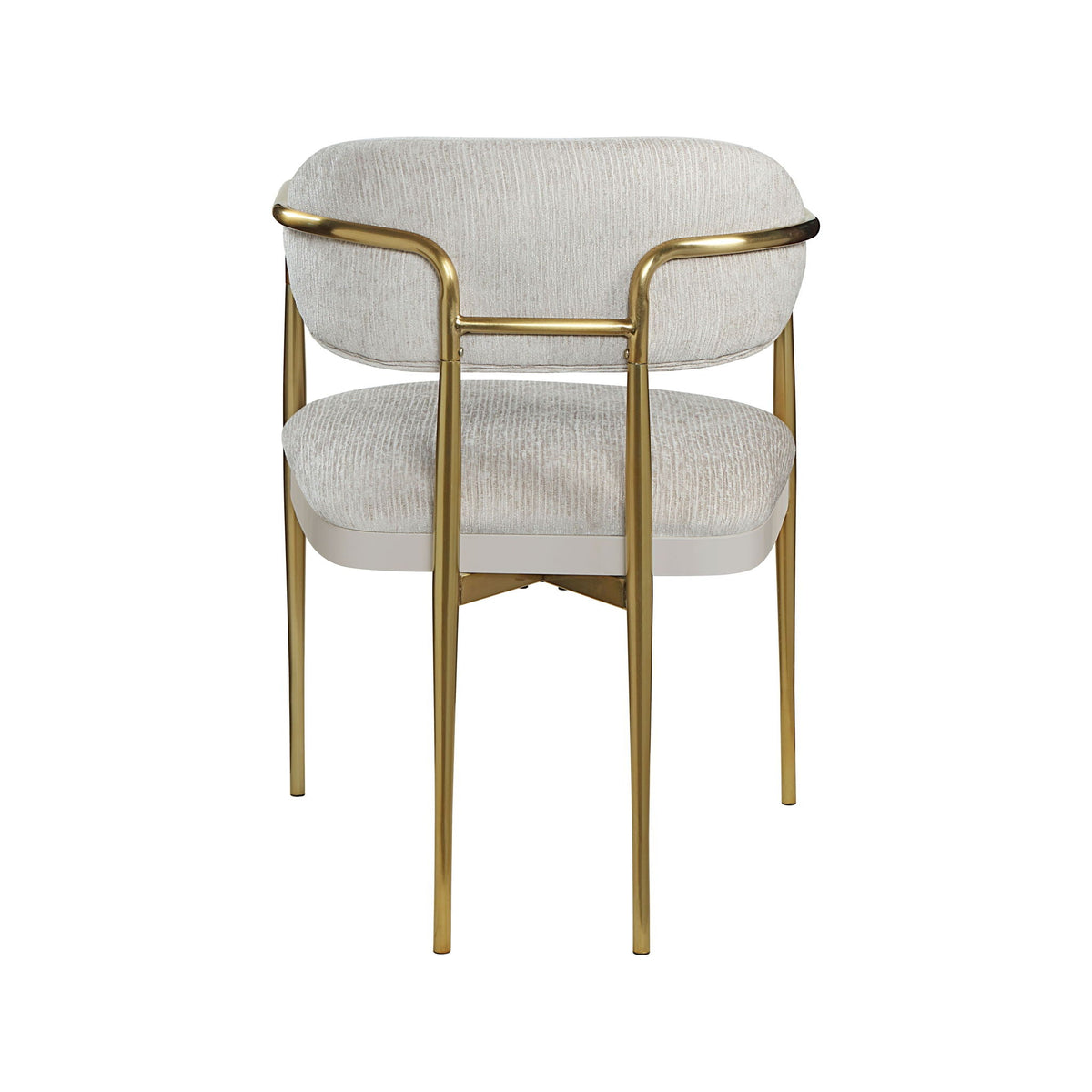 Beige chenille arm chairs with gold metal legs, set of 2, HouseOfZazla on Tampa Home & Garden Store