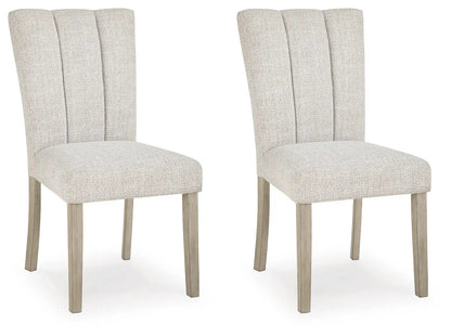 Larawyn Upholstered Side Chair Set 2 Bisque