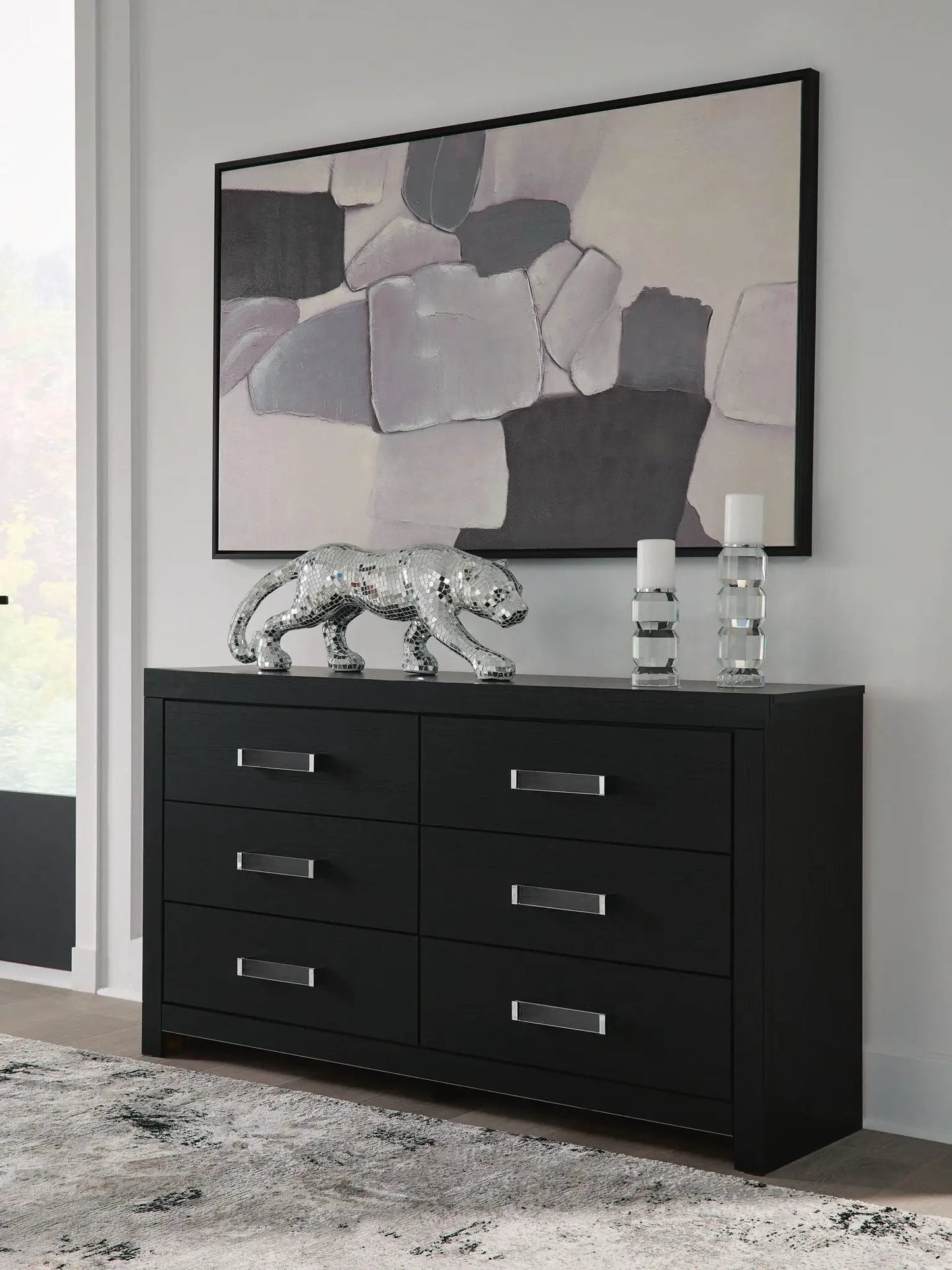 Maeling Six Drawer Dresser with Matte Finish