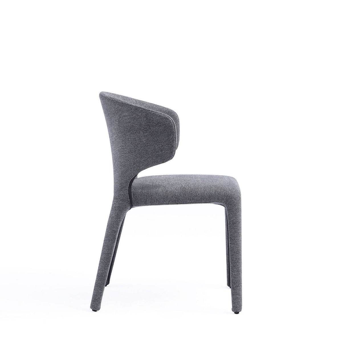 Conrad Dining Chair Set of 2 gray fabric with metal frame on Tampa Home & Garden Store