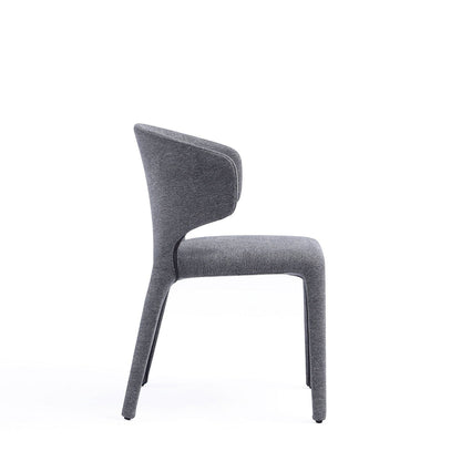 Conrad Dining Chair Set of 2 gray fabric with metal frame on Tampa Home & Garden Store