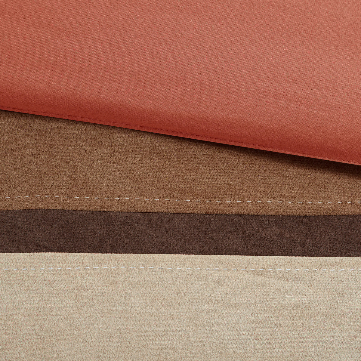 7 Piece Faux Suede Comforter Set Coral King HouseOfZazla with coral tan beige swatches on Tampa Home & Garden Store