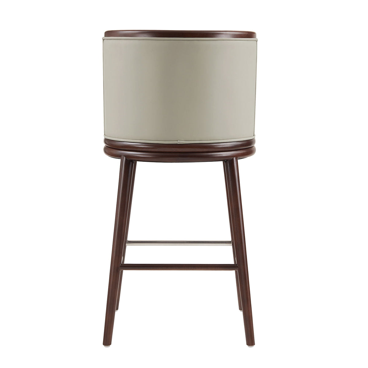 Evalyn Barstool, bar-height 28–30, beige seat with dark wood base by HouseOfZazla on Tampa Home & Garden Store
