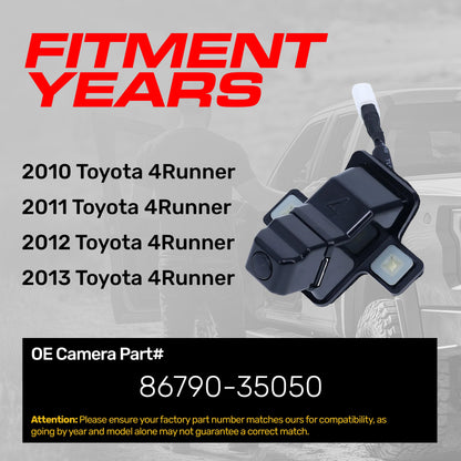 Backup camera for 2010-2013 Toyota 4Runner by Master Tailgaters, OE part 86790-35050 on Tampa Home & Garden Store
