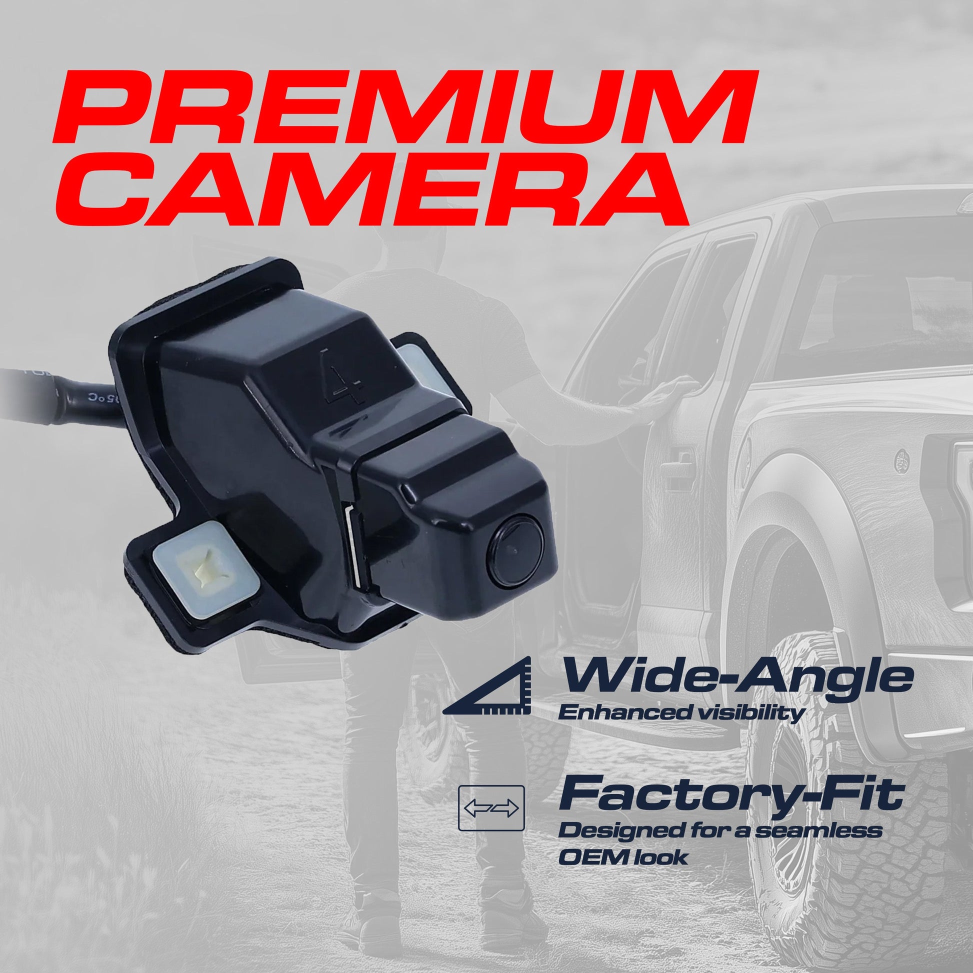 Backup camera for Toyota 4Runner (2010-2013), OEM replacement, black housing on Tampa Home & Garden Store
