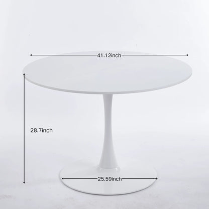 Mid-Century Tulip Dining Table with Round Top
