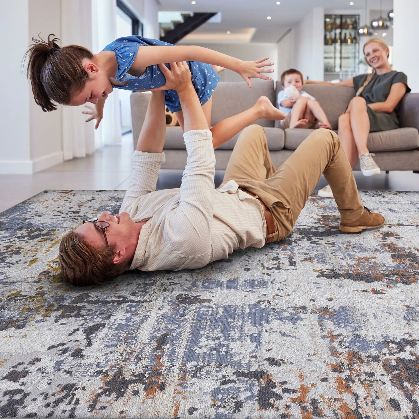 Payas Abstract Area Rug With Neutral Palette