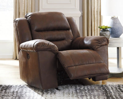 Stoneland Power Recliner brown leather rocker by Unique Piece Furniture on Tampa Home & Garden Store
