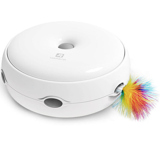 Electric cat toy donut turntable white with rainbow feather wand Sell My Stuff on Tampa Home & Garden Store