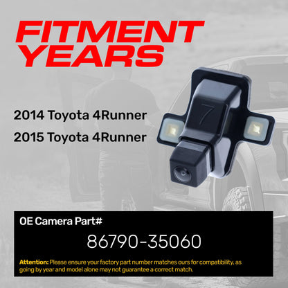 Master Tailgaters OE backup camera for 2014-2015 Toyota 4Runner part 86790-35060 on Tampa Home & Garden Store