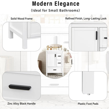 Bathroom Vanity With Sink and Soft-Close Drawers