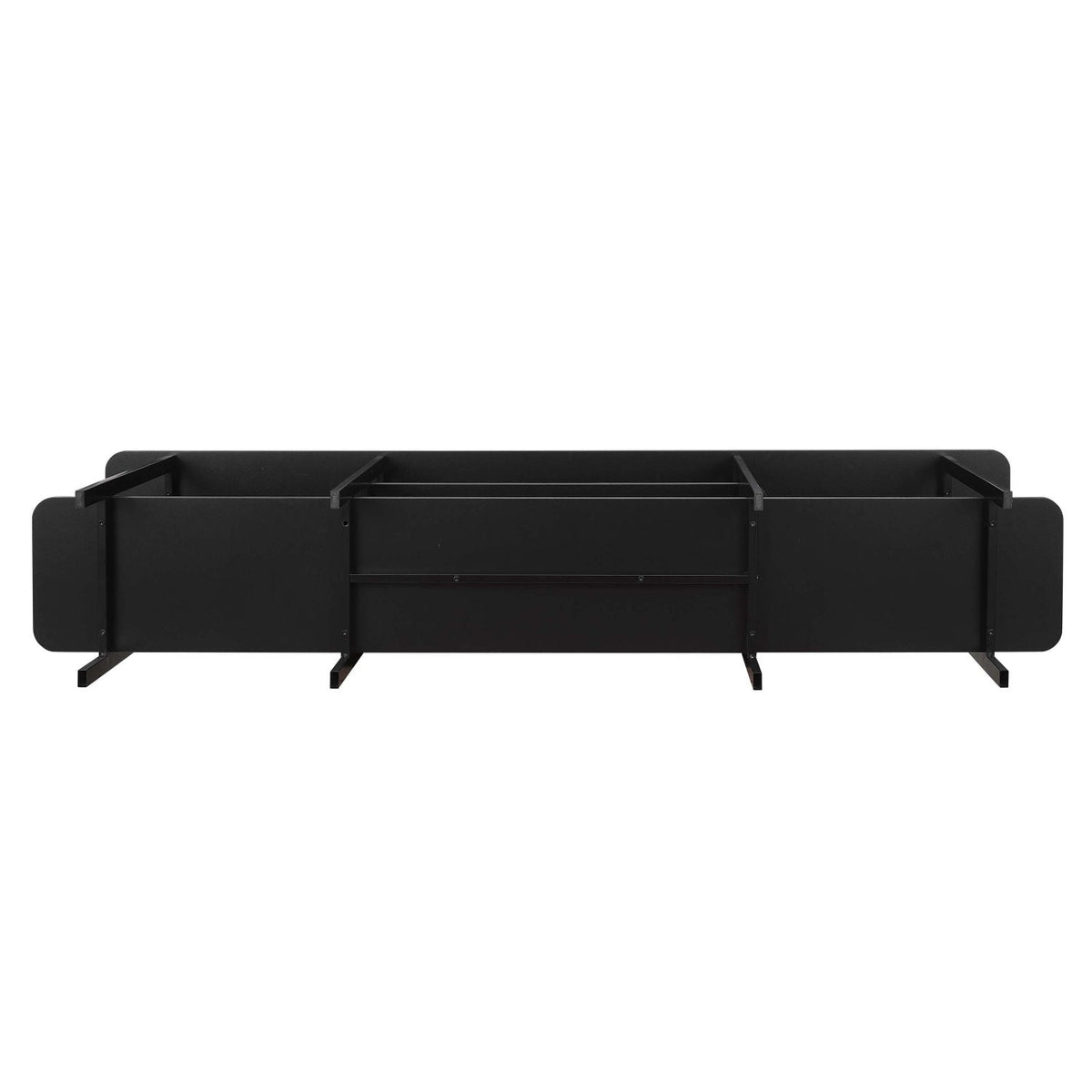 Celine 3-Shelf Console Table black durable wood veneer top by HouseOfZazla on Tampa Home & Garden Store