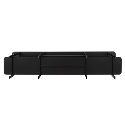 Celine 3-Shelf Console Table black durable wood veneer top by HouseOfZazla on Tampa Home & Garden Store