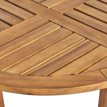 Acacia Wood Outdoor Dining Set with Coffee Table