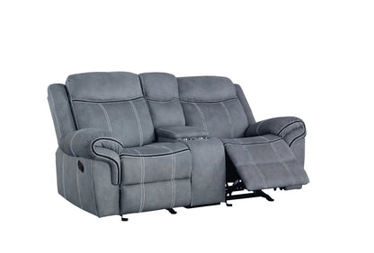 Zubaida Two Tone Recliner Loveseat with USB Port