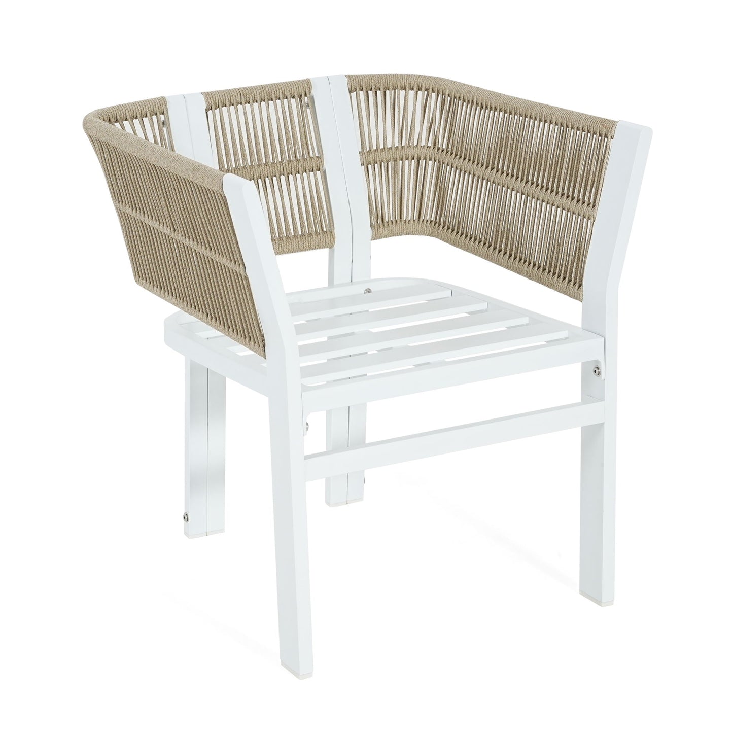 Durable Aluminum Outdoor Dining Chairs Set of Two