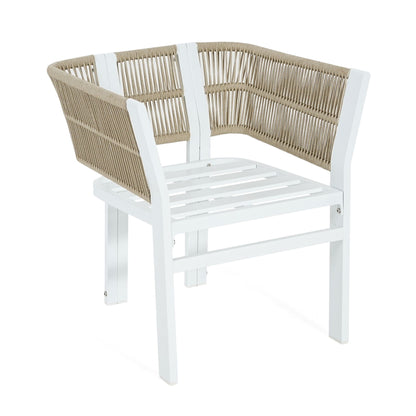 Durable Aluminum Outdoor Dining Chairs Set of Two