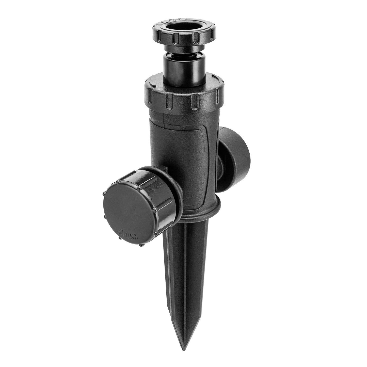 Adjustable Pattern Spot Sprinkler on Spike 29807 by Orbit Irrigation, black hose-end sprinkler head on Tampa Home & Garden Store