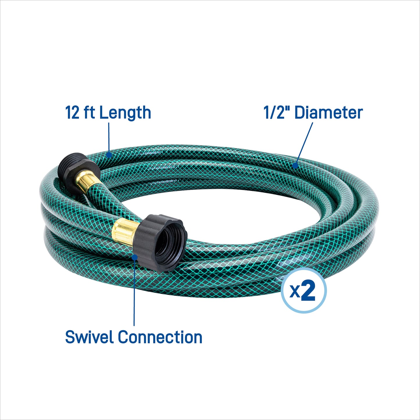 Adjustable pattern spot sprinkler on spike kit by Orbit Irrigation with 12 ft hose 1/2 in on Tampa Home & Garden Store