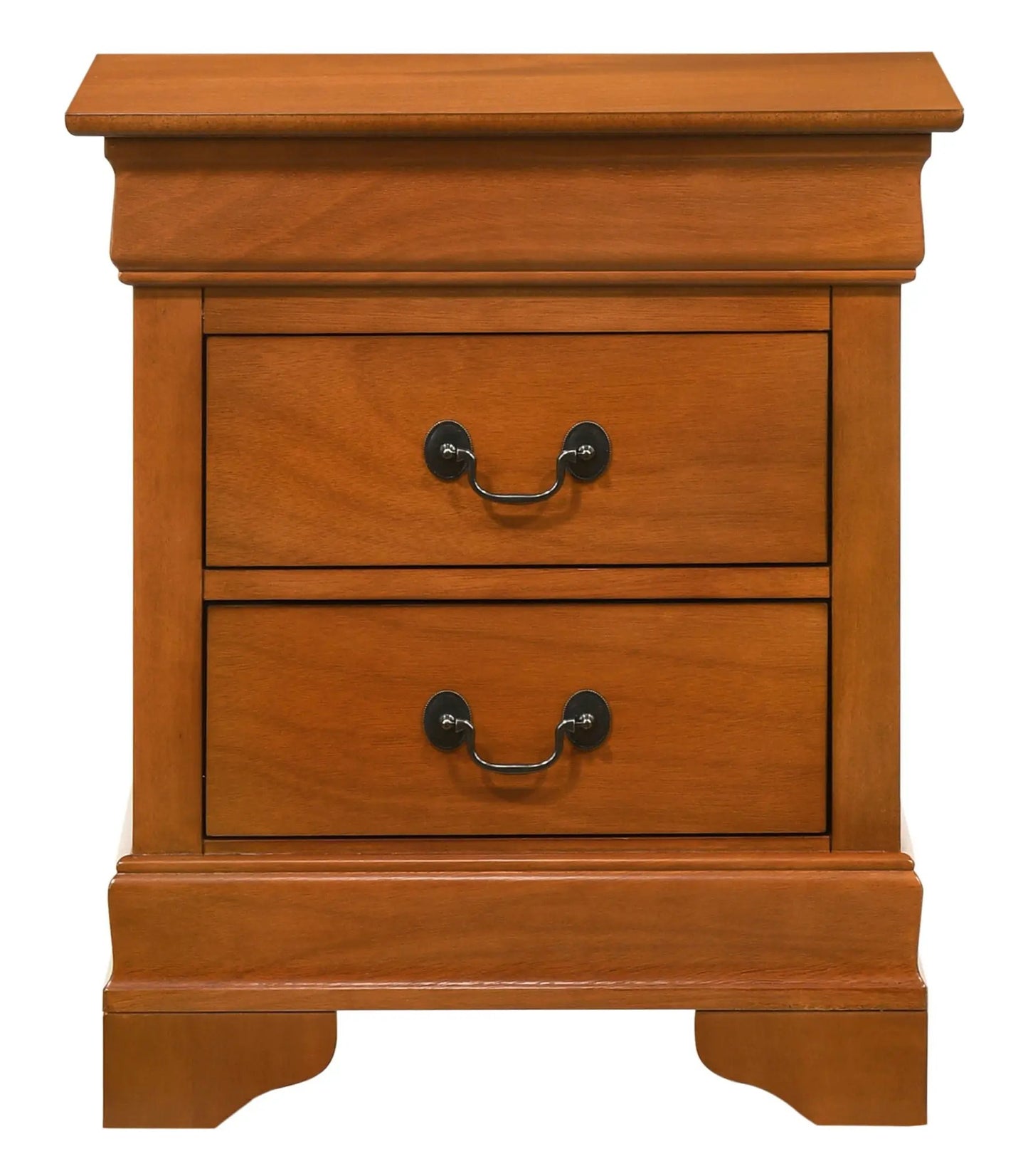 Traditional Nightstand Carved Bases and Curves
