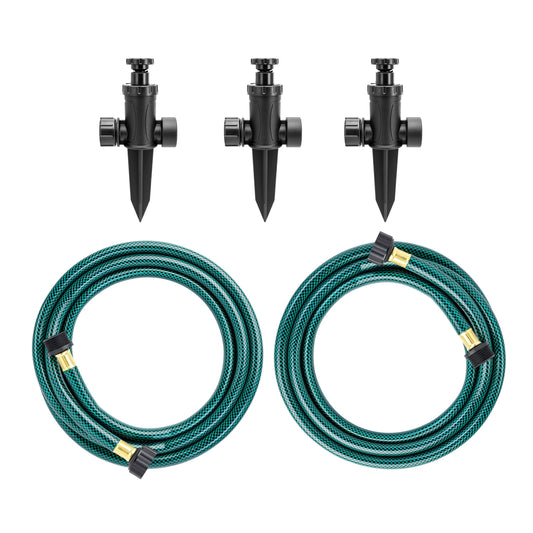 Adjustable Pattern Spot Sprinkler on Spike Kit 29808, 3 black sprinkler heads, Orbit Irrigation on Tampa Home & Garden Store